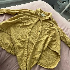 MORA surf tie front collared top